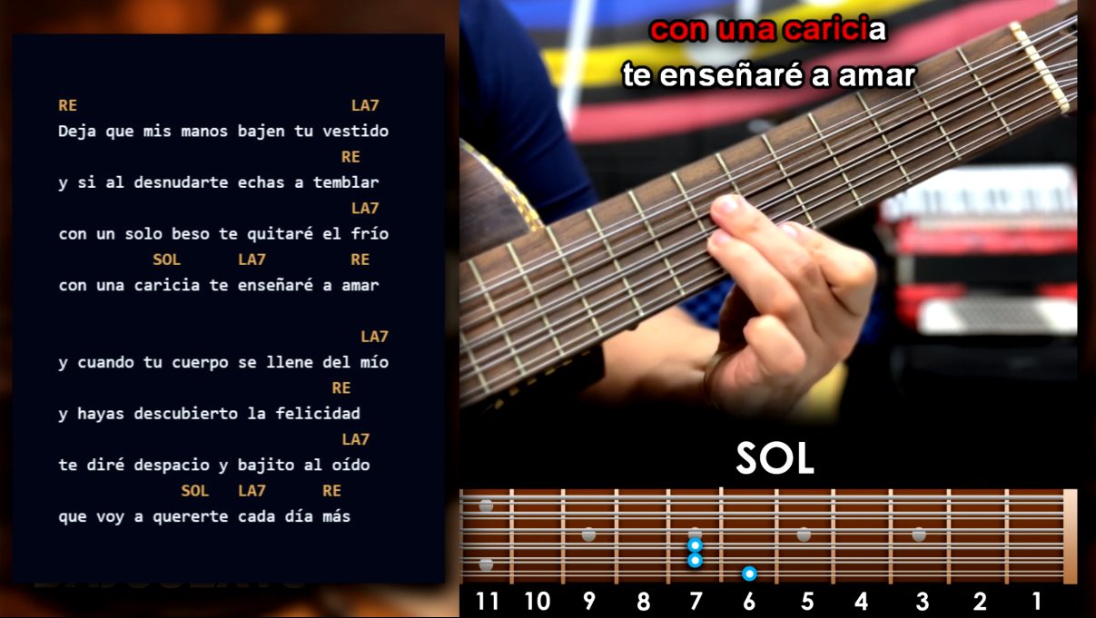 Cada día más - Acordes Básicos en Bajo sexto / Bajo quinto