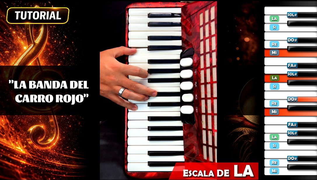 La Banda del Carro Rojo - Tutorial en Acordeon de Teclas