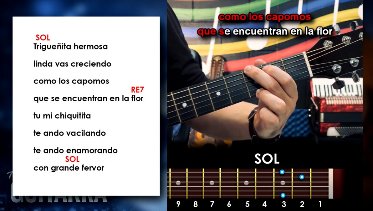 Flor de Capomo - Acordes en Guitarra