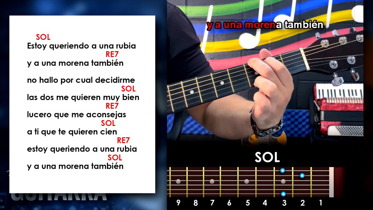 La Rubia y la Morena - Acordes en Guitarra