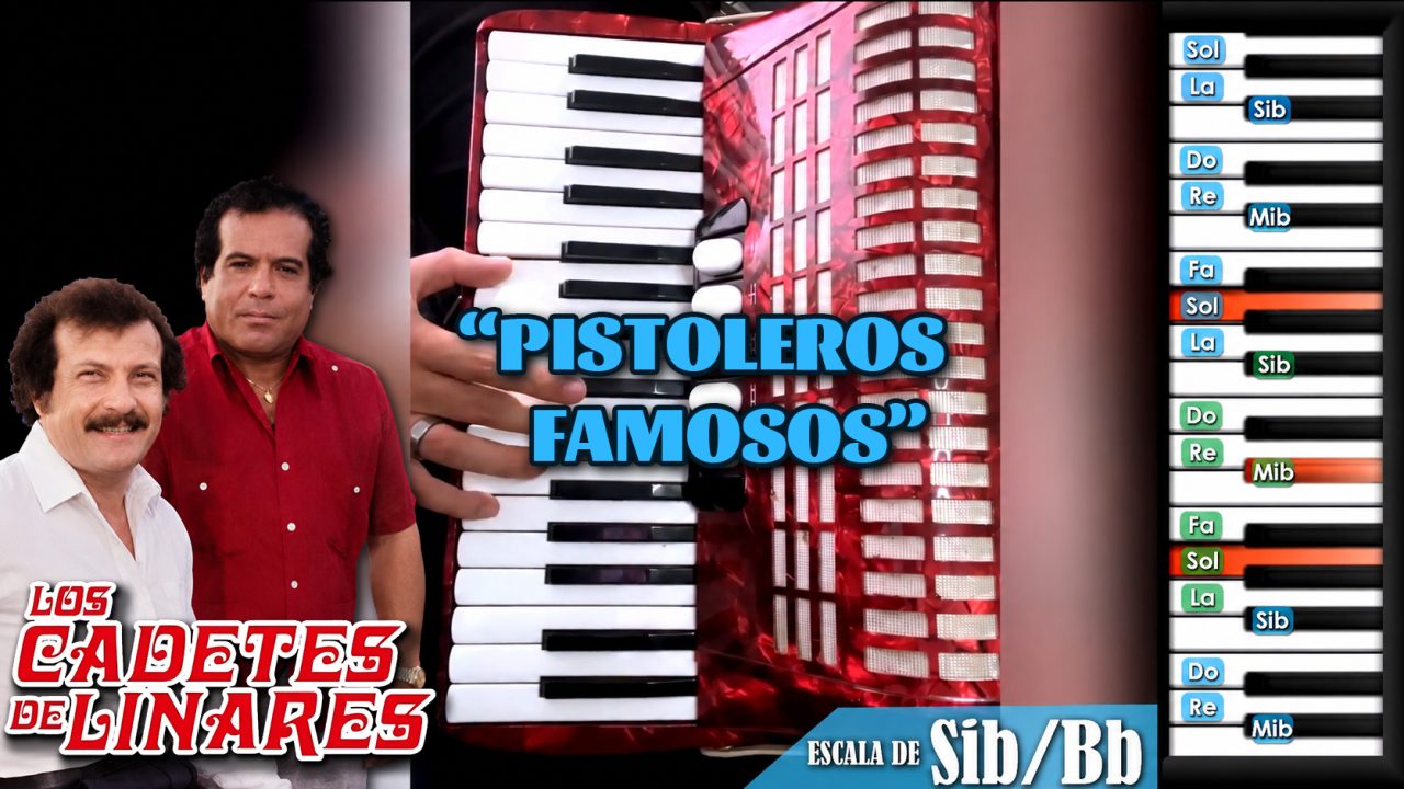 Pistoleros Famosos - Tutorial en Acordeon de Teclas