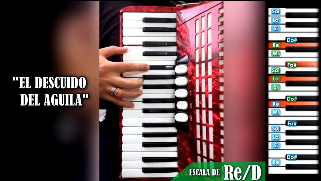El Descuido del Aguila - TUTORIAL en Acordeon de teclas