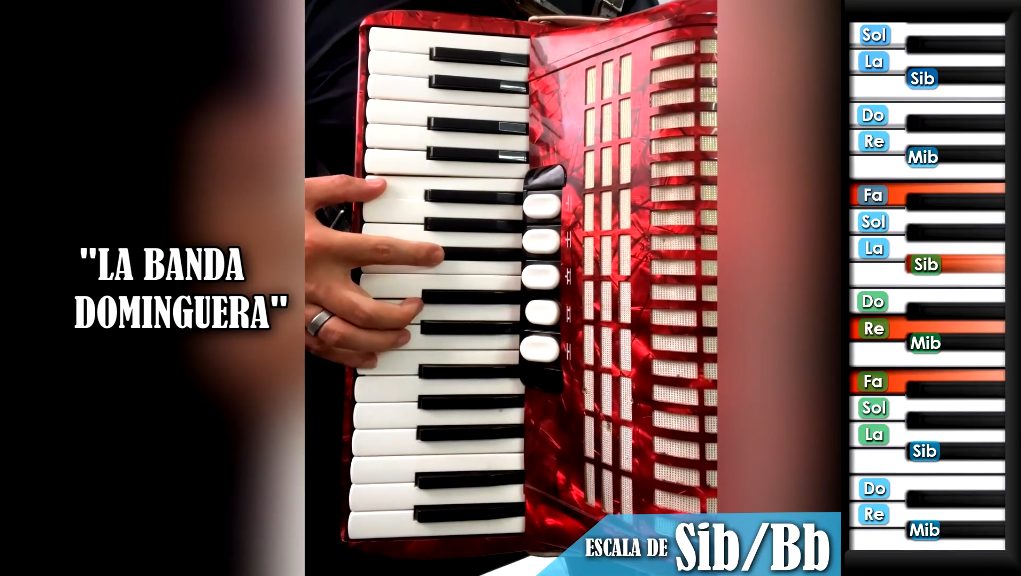 Banda Dominguera - TUTORIAL en Acordeon de Teclas
