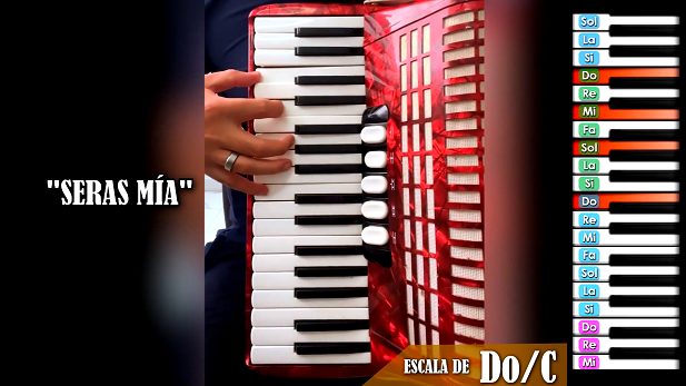 Seras mia - Tutorial en Acordeon de Teclas