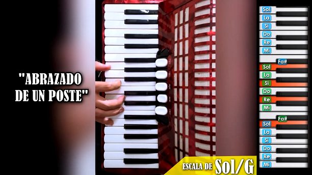 Abrazado de un Poste - Tutorial en Acordeon de Teclas