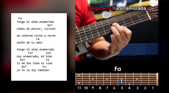 Alma Enamorada - Acordes en Bajosexto | Bajoquinto