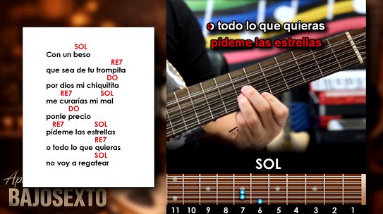 Estrellas y Diamantes - Acordes en Bajosexto | Bajoquinto