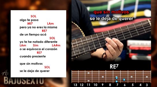 Avientame - Acordes en Bajosexto | Bajoquinto